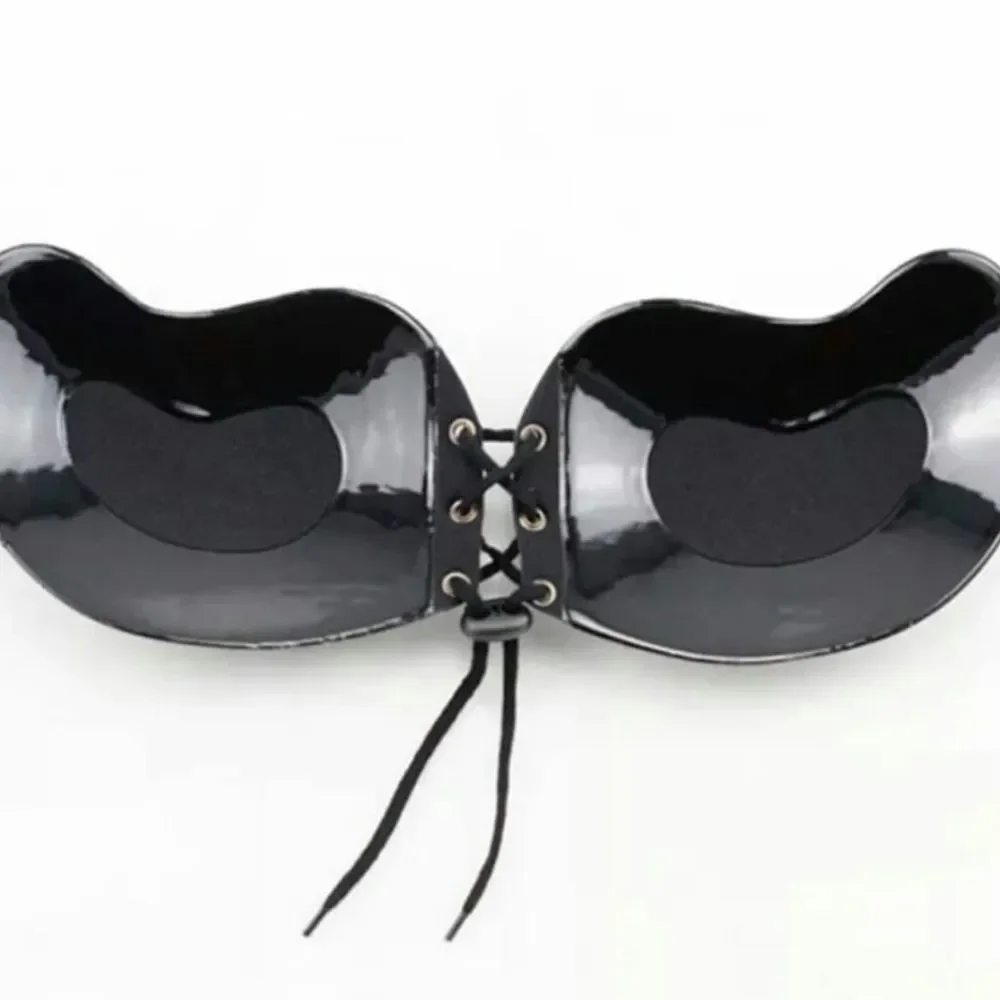 Women Front Lacing Silicone Push Up Bra Adhesive S